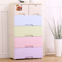 Colorful Fashion Plastic Wardrobe Drawer Cabinet (206025)